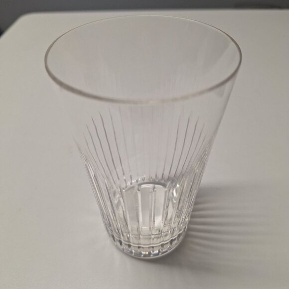 Crystal Maastricht Holland‎ Water Glass 5 Inch Tall Clear Vertical Lines - Picture 6 of 6